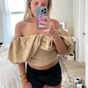 NWT Do + Be Faux Leather Top